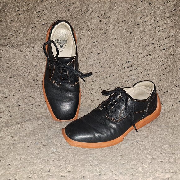 JOHN FLUEVOG FUTURE ANGELS Orange Black Leather Y2K Shoes Sneaker-Sz 7-Excellent main image 9